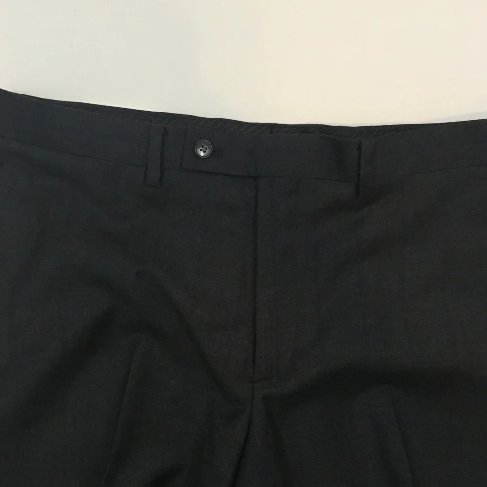 Calvin Klein 40s mens suit 2 piece gray blue windowpane 100% wool new nwt ea0012